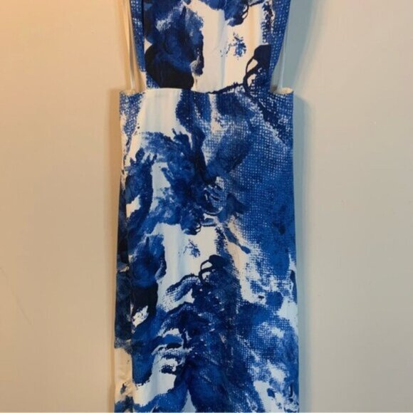 Aritzia Talula Peekaboo Maxi Dress Blue White XS - Picture 10 of 12